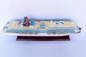 Modelo de Barco de Crucero CARNIVAL TROPHY - Modelo de Barco de Crucero Estadounidense de Madera Pintado a Mano, Moderno, para Decoración del Hogar, Coleccionable, Regalo para el Día del Padre - Product Image 2