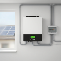 Onduleur solaire hybride 4,5 kW 24 V 230 V CA à onde sinusoïdale pure, MPPT 60-450 V CC, chargeur 120 A, double entrée, 3 sorties, IP21, CAN, pour système domestique