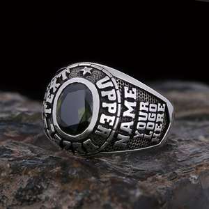 Bague d'École BOJ 018 Personnalisée en Argent et Diamant, Bague de Diplôme Universitaire Unisexe, Cadeau pour Fêtes et Occasions Spéciales, Prix Bas - Product Image 5