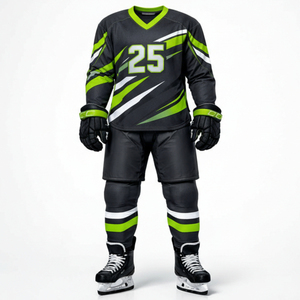 Maillot de hockey sur glace imprimé le plus populaire, couleurs et logo personnalisables, respirant, séchage rapide, avec motif éclair dynamique - Product Image 4