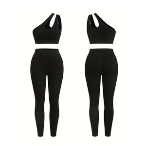 Vêtements de sport confortables pour femmes, ensemble de sport 2 pièces, soutien-gorge de sport et legging, ensemble de yoga de haute qualité, tenue de fitness pour femmes, couleur violette - Product Image 3
