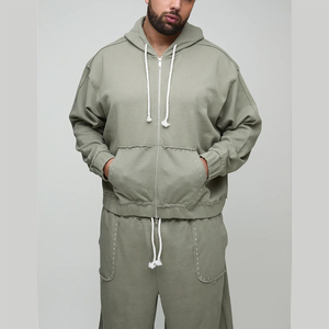 Conjunto Deportivo de Dos Piezas para Hombre, de Alta Calidad, con Capucha y Bordado, Logotipo Personalizado, Color Sólido, para Correr - Product Image 5