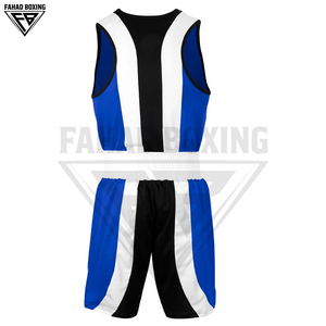 Fournisseur direct d'usine, couleurs et logo personnalisés OEM/ODM disponibles, vêtements de boxe et d'arts martiaux unisexes pour adultes, ensemble short et gilet de boxe. - Product Image 2