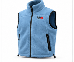 Top Selling <b>Men's</b> Sherpa Fleece <b>Vest</b> Light Blue High Pile Stand Collar Sleeveless Jacket <b>Thermal</b> Outdoor Waistcoat OEM - Product Image 5