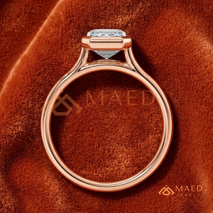 Luxury Emerald Cut Moissanite <b>Ring</b> for <b>Women</b> Rose Gold Bezel <b>Set</b> Engagement Jewelry Elegant Gift USA - Product Image 2