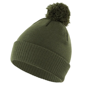 Elegant Winter <b>Beanie</b> <b>Hats</b> For <b>Men</b> And Women 100% Wool Adult Size Breathable & Waterproof Adjustable With Stylish Pom Pom - Product Image 2