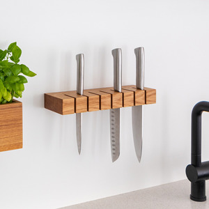 Porte-couteaux en bois de qualité supérieure outils essentiels de cuisine support en bois fait main pour tenir des couteaux et des spatules - Product Image 6