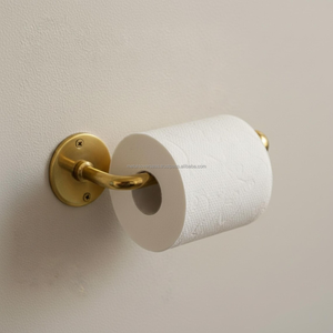 Porte-papier toilette mural en laiton peint moderne avec taille personnalisable - Product Image 2