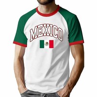 T-shirts Mexique pour hommes, 100% coton, design personnalisé, manches courtes, col rond