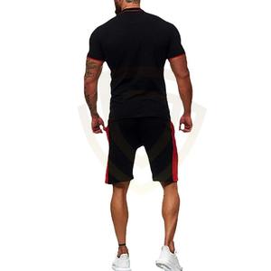 Ensemble T-shirt et short polo homme 100 % coton coupe ajustée à col et manches courtes – Collection été 2025 – Promotion en ligne - Product Image 5