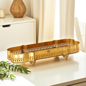 Bandeja de Servir de Metal de Lujo, Ecológica, Hecha a Mano, Multifuncional, Diseño Moderno para Servir el Desayuno y Decorar la Pared - Product Image 1