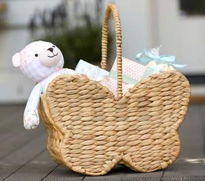 Cesta de Mimbre en Forma de Mariposa, Cesta Decorativa de Almacenamiento, Organizador de Ratán Natural, Perfecta para Decoración y Almacenamiento en Cuartos Infantiles - Product Image 3