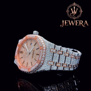 Reloj de Lujo Mossinate de Acero Inoxidable con Diamantes para Hombre y Mujer, Reloj de Cuarzo Resistente al Agua para Uso Diario, Oficina y Fiestas - Product Image 3