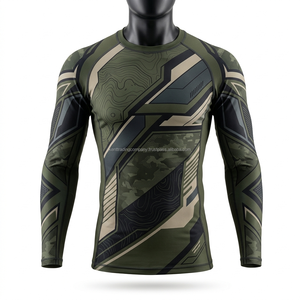 Camiseta de Compresión Personalizada con Sublimación Completa, Marca Privada, Manga Larga, para MMA, BJJ, Grappling, Fabricante de Ropa Deportiva al por Mayor - Product Image 2