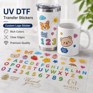 สติกเกอร์ติดแบบ UV DTF แบบกำหนดเอง กันน้ำ ลายสามมิติ สำหรับแก้วน้ำ แก้วมัค ขวด แล็ปท็อป โทรศัพท์มือถือ ตกแต่ง DIY - Product Image 4