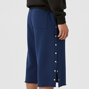 Pantalones Cortos Deportivos Unisex de Lona de Poliéster y Algodón Grueso para Hombre, Cómodos para Gimnasio y Running - Product Image 3