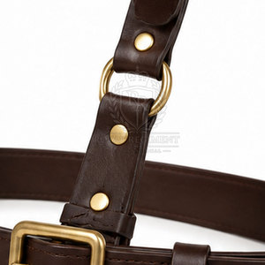 Ceinture Sam Browne en cuir classique avec sangle de taille réglable et détails décoratifs pour tenues formelles et événements - Product Image 5