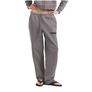 Conjunto de Sudadera con Capucha de Algodón Premium y Pantalones Deportivos de Pierna Recta para Mujer, 2 Piezas, Estilo Holgado, Personalizable OEM - Product Image 6