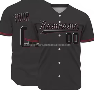 Maillot de baseball OEM de haute qualité Logo personnalisé Nouveau design Maillots de softball respirant Ensemble de vente en gros pour hommes - Product Image 5