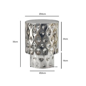 Mesa de Centro Moderna de Metal para Interiores, Diseño Contemporáneo, Mueble Decorativo para Sala de Estar, Superficie con Patrón Geométrico - Product Image 5