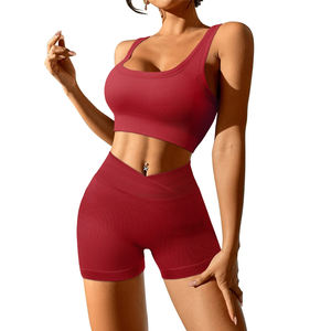 Conjuntos de Yoga de Manga Larga para Mujer, Diseño Nuevo, Chaqueta Ajustada de Alta Calidad, Leggings Deportivos, Conjunto de 2 Piezas para Gimnasio y Fitness - Product Image 1