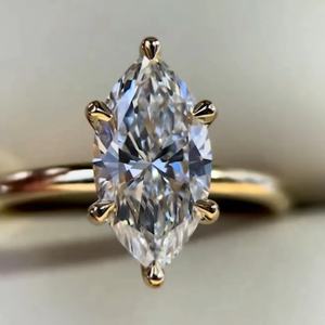 1.00-1.10 CT E VVS2 Marquise CUT Lab ปลูกเพชร IGI ได้รับการรับรอง CVD เพชรหลวมเจียระไนอย่างดีเยี่ยมจากอินเดีย - Product Image 3