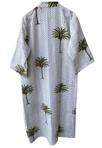 Bata de Kimono con Estampado Digital de Dibujos Animados para Mujer, Suave y Transpirable, 100% Algodón, Camisón de Verano Hecho a Mano, Cuello en V, Cintura Elástica, ODM - Product Image 3