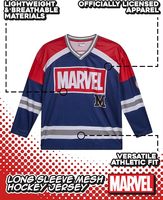 Maillot de hockey pour hommes - Spider-Man Punisher Mickey Mouse, manches longues, maillot de hockey en mesh avec motifs graphiques pour hommes, taille grande