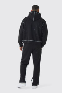 Survêtements d'entraînement personnalisés pour hommes : pantalon de survêtement évasé coupe ajustée et sweat à capuche, broderie, imprimé, collection hiver - Product Image 5