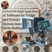 Software de IA para aplicaciones móviles Android e iOS, para la reserva de servicios de reparación de electrónica de refrigeradores y congeladores, software de IA ERP CRM