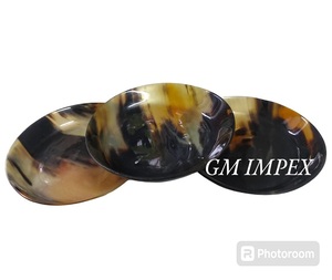 Handmade Polished <b>Snacks</b> Serving Tray Border Excellent Quality Customizable Animal Shaped Design Natural Buffalo Horn Crafts - Product Image 3