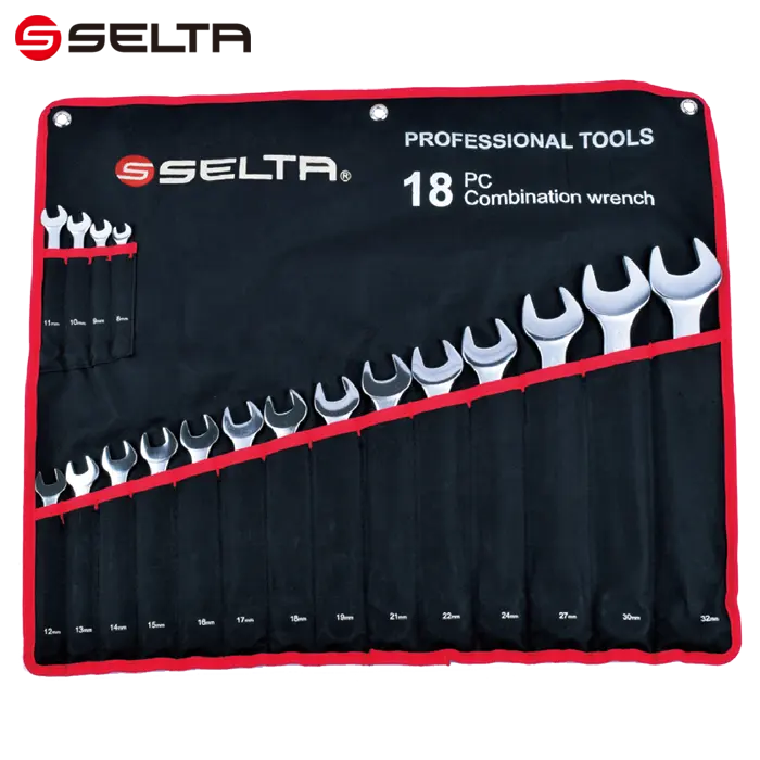 SELTA高品質8個ダブルオープンエンドスパナセットハードウェアツール