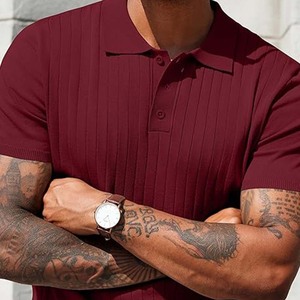 Camisa Casual de Verano para Hombre, de Moda, Antiarrugas, con Estampado Digital, de Lona de Poliéster/Algodón, Color Personalizado, Diseño Sólido - Product Image 4
