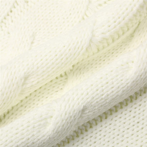 Pull col roulé épais en maille torsadée pour homme, couleur crème, pull chaud d'hiver, tricot thermique, coupe ajustée décontractée - Product Image 6