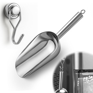 Cuillère à glace moderne en métal noir, accessoire de service haut de gamme, fourniture professionnelle pour boissons, cuisine et restaurant - Product Image 2