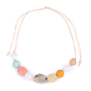 Colorful Resin Beaded <b>Necklace</b> Unique Artistic Design Fashion Jewelry <b>Statement</b> Piece for Festivals Parties and Events - Product Image 1