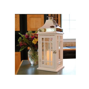 Wooden Candle Lantern for Farmhouse Home Decor <b>Fireplace</b> <b>Mantel</b> Wedding Centerpieces Holiday Displays and Everyday Elegance - Product Image 5