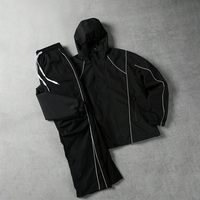 Conjunto Deportivo de Invierno con Capucha, Cortavientos, Transpirable, Ecológico, de Nailon, Personalizado, Resistente al Viento, Estilo Urbano, Tallas Grandes, Lavado Ácido