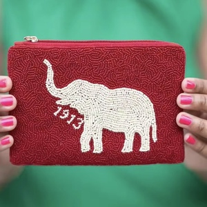 Popular Coin Pouch Handmade Beaded Coin Purse with Detachable <b>Ring</b> for Gameday Money Storage - Product Image 5