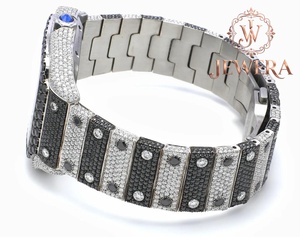 High-End Stainless Steel Silver <b>Watch</b> with Mossinate Diamonds Exquisite Timepiece <b>for</b> Formal and Casual Wear Available <b>for</b> Sale - Product Image 2
