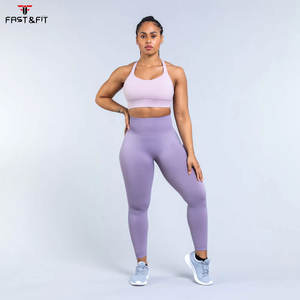 Soutien-gorge de sport long pour femme, maintien élevé, effet push-up, pour le yoga - Grande taille, léger, respirant, logo frontal - Product Image 6