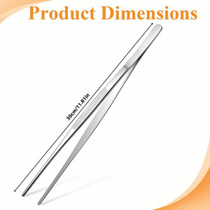 Pince alimentaire SIGAL MEDCO en acier inoxydable de 11,8 pouces - Conception respirante, compatible lave-vaisselle pour la cuisson, la grillade, le barbecue et l'utilisation en cuisine - Product Image 3