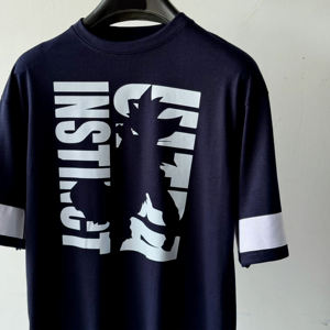 T-shirt graphique Goku Ultra Instinct pour homme, style streetwear noir avec impression sérigraphiée, haut décontracté en coton - Product Image 6