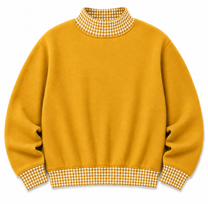 Sudadera de Cuello Alto para Mujer, Tejida en Poliéster/Algodón de Alta Calidad, Color Sólido, Talla Grande, Ecológica, Diseño Personalizado, Ropa de Invierno - Product Image 1