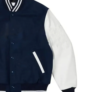 Chaqueta Universitaria Unisex Griega Personalizada |   Mezcla de Lana y Cuero Vacuno de Primera Calidad |   Cintas Bordadas Personalizadas para Fraternidades y Hermandades - Product Image 3