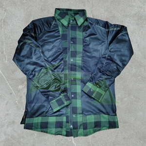 High Quality Custom Motorcycle <b>Flannel</b> Riding Armored Shirt Motorcycle Green Black <b>Flannel</b> Riding Protective Shirt - Product Image 3