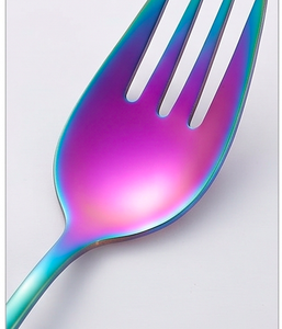 Ensemble de fourchettes Rainbow Finishing en acier inoxydable, finition mate, résistant à la rouille, pour les maisons, les restaurants, les fêtes, les hôtels et les repas quotidiens - Product Image 2