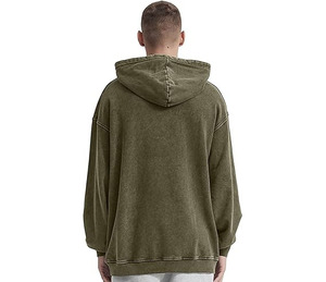 Sudadera con Capucha Oversize Premium con Lavado Ácido, Estilo Vintage, de Algodón, para Moda Urbana - Product Image 2