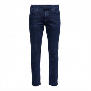 Jeans de Hombre de Alta Calidad, Pantalones de Mezclilla Elástica, Fabricante de Logotipos Personalizados, Jeans de Mezclilla Premium para Hombre, Corte Clásico Ajustado, Fábrica de Jeans de Algodón - Product Image 1