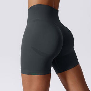 Nouveau design OEM, shorts de yoga sans couture très extensibles et sculptants pour femmes, avec taille élastique et propriétés antibactériennes - Product Image 4